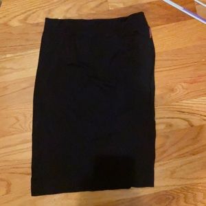 Black hard tail forever pencil skirt